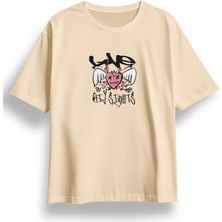 Oversize City Streets Baskılı Tshirt