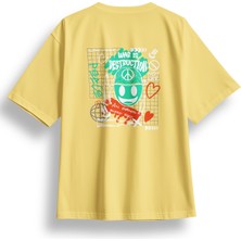 Oversize Destruction Baskılı Tshirt
