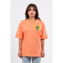 Oversize Göğüste Cry Woman Baskılı Tshirt