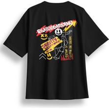 Oversize Skateboarding Baskılı Tshirt