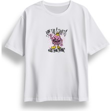 Oversize Run The Streets Baskılı Tshirt