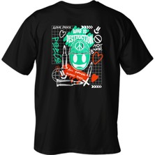 Regular Destruction Baskılı T-Shirt