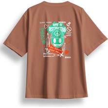Oversize Destruction Baskılı Tshirt