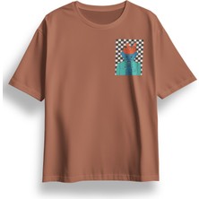Oversize Göğüste Be Furious Baskılı Tshirt