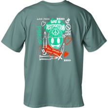 Regular Destruction Baskılı T-Shirt