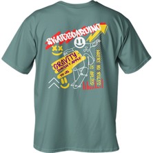 Regular Skateboarding Baskılı T-Shirt
