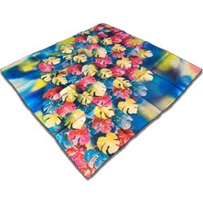 Aker Mavi Karma Desen Tivil İpek Eşarp 8546713 - 921