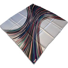 Aker Siyah Karma Desen Tivil İpek Eşarp 8842713 - 971