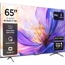 TCL 65T8C  65" 165 Ekran Uydu Alıcılı 4K Ultra HD QLED Google TV