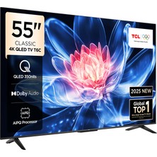 TCL 55T6C  55" 139 Ekran Uydu Alıcılı 4K Ultra HD QLED Google TV