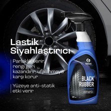 GRASS Black Rubber 600 ml - Ultra Siyah Lastik Parlatıcı | 4 Hafta Kalıcı | Suya Dayanıklı & Jantsız Formül | Mat/Parlak Seçenek