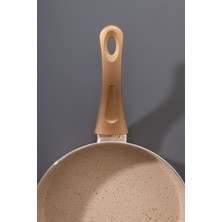 7 Parça Ewx Bakalit Kulp Krem Granit Tencere Seti - 26 cm