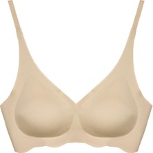 Cottonhill Ten Dikişsiz Lazer Kesim Çıkarılabilir Pedli Kadın Hayalet Sütyen Dalga Detay Ayarlanabilir Askılı