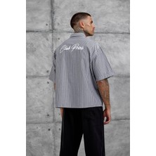 Siyah Club Prive Nakışlı Gömlek