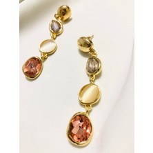 Turuncu Gold Sallantılı Küpe