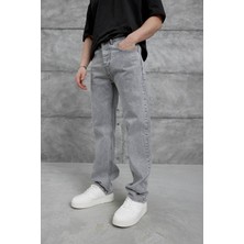 Gri Mb Taşlamalı  Baggy Jean