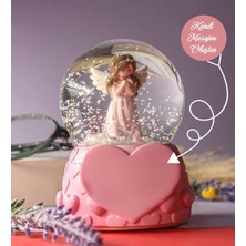 Kişiye Özel Mesajlı Işıklı Peri Kızı Melek Kar Küresi