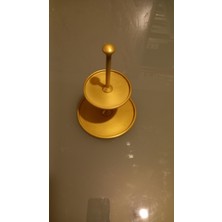 2 Katlı Sunumluk Mat Gold Mini