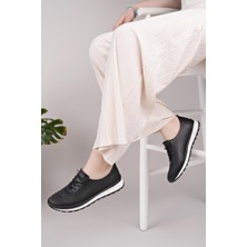 Nesil Shoes Sdf 701-4 Siyah Içi Hakiki Deri Kadın Ayakkabı