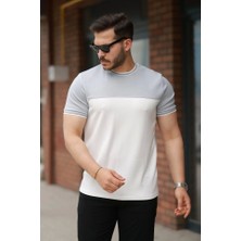 Erkek Parçalı Renk Kısa Kollu Tişört