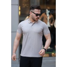 Defy Moda Erkek Yakalı Kagi Kumaş Kısa Kollu T-Shirt