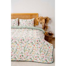 Riva İstanbul Botanical Tek Kişilik Pamuklu Kapitone Pike & Yatak Örtüsü