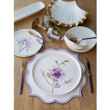 Rossev Yemek Takımı Modern Violet 24 Parça 6 Kişilik