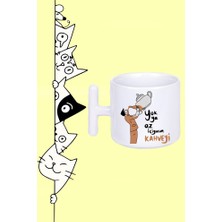 Yok Ya Az Içiyorum Kahveyi Moddo Tasarım Baskılı Beyaz T Sap Kupa Bardak