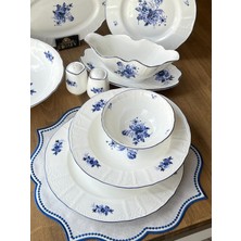 Rossev Yemek Takımı Blue Garden 62 Parça 12 Kişilik