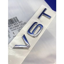 Audi A8 Serisi Uyumlu V6T Krom Çamurluk Yazısı 3m 3D Abs