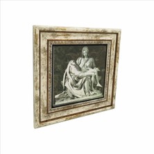 Pietà (Michelangelo, 1498) Baskılı Taş Tablo 25X25