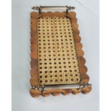 Fırfırlı Hazeran Tepsi -Dekoratif Tepsi -Rattantepsi