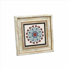 Osmanlı Çini Deseni Baskılı Doğaltaş Tablo (20 x 20 Kd-41)