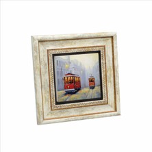 Nostaljik Tramvay Baskılı Doğaltaş Tablo 20X20 Krt-50