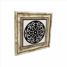 Barok Desen Baskılı Doğaltaş Tablo (25 x 25 Kd-59)