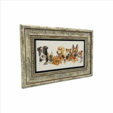 Sevimli Köpekler Baskılı Doğaltaş Tablo (20 x 30 DRG-101)