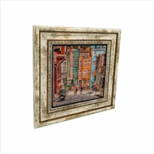 Istanbul-Balat Baskılı Doğaltaş Tablo (25 x 25 Krt-54)