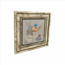 Galata Kulesi Baskılı Doğaltaş Tablo 25CMX25CM KRT-026