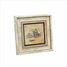Venedik Görseli Baskılı Doğaltaş Tablo 20CMX20CM KRG-050