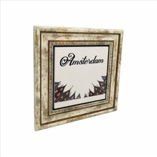 Amsterdam Görseli Baskılı Doğaltaş Tablo 25CMX25CM KRG-012