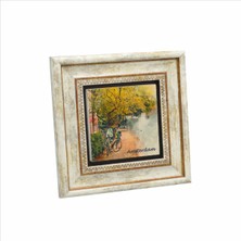 Amsterdam Görseli Baskılı Doğaltaş Tablo (20 x 20 Krg-13)