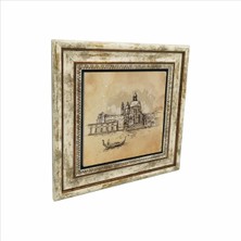 Venedik Görseli Baskılı Doğaltaş Tablo (25 x 25 Krg-50)