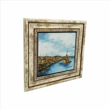 Kız Kulesi Baskılı Doğaltaş Tablo (25 x 25 Krt-19)