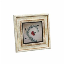 Karanfil Ebrusu Baskılı Doğaltaş Tablo 20X20 Krt-71