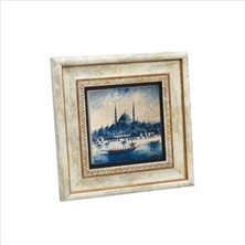 Eminönü Yeni Camii Fantastik Çizim Baskılı Doğaltaş Tablo 20CMX20CM KRT-042