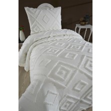Çeyiz Diyarı Samira 2 Parça Tek Kişilik Pike Takımı Krem