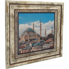 Istanbul Süleymaniye Camii Baskılı Doğaltaş Tablo (25 x 25 KRT-165)