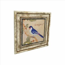 Istanbul Kuşu Baskılı Doğaltaş Tablo 25X25 Krt-68