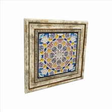 Çini Desen Baskılı Doğaltaş Tablo 25CMX25CM KD-014