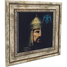 Sultan Alparslan Baskılı Doğaltaş Tablo (25 x 25 KRT-149)